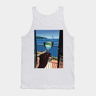 Wine Ocean view Europe Ilustration Tank Top